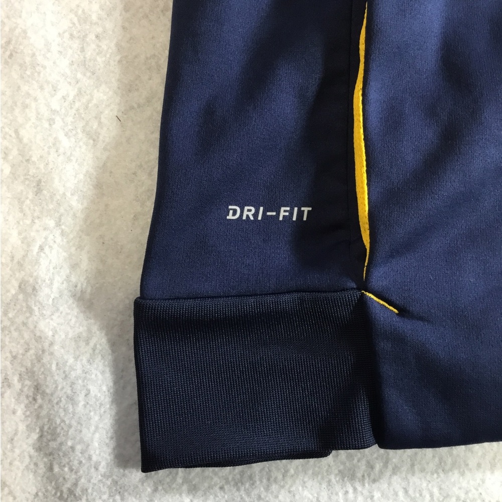 Nike Men’s West Virginia Navy and Gold Dri-FIT Hoodie SZ Large gently used #247 - Picture 2 of 14